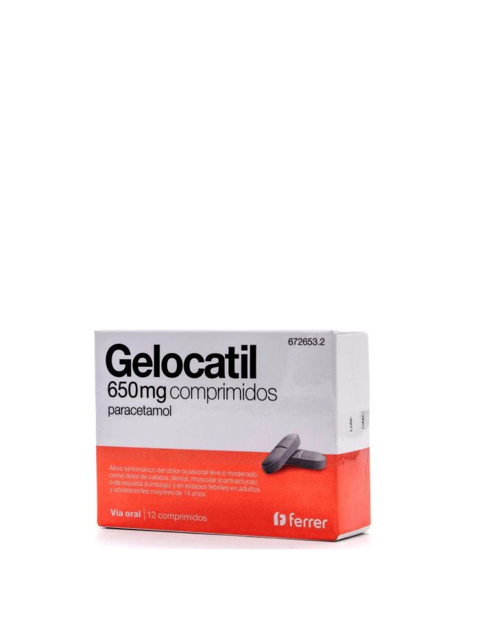 Gelocatil 650mg 12 Comprimidos