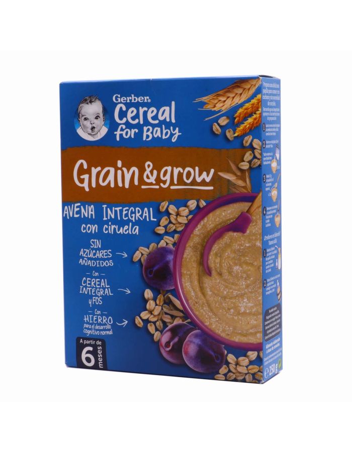 Gerber Avena Integral con Ciruela 250g 