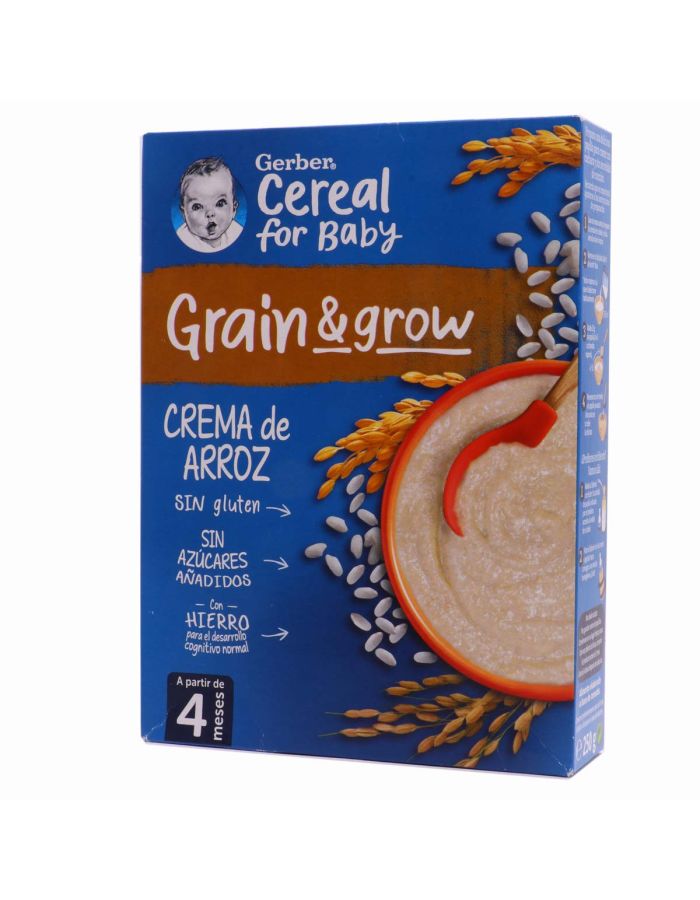 Gerber Cereales Crema de Arroz Sin Gluten Estuche 250 g Nestlé