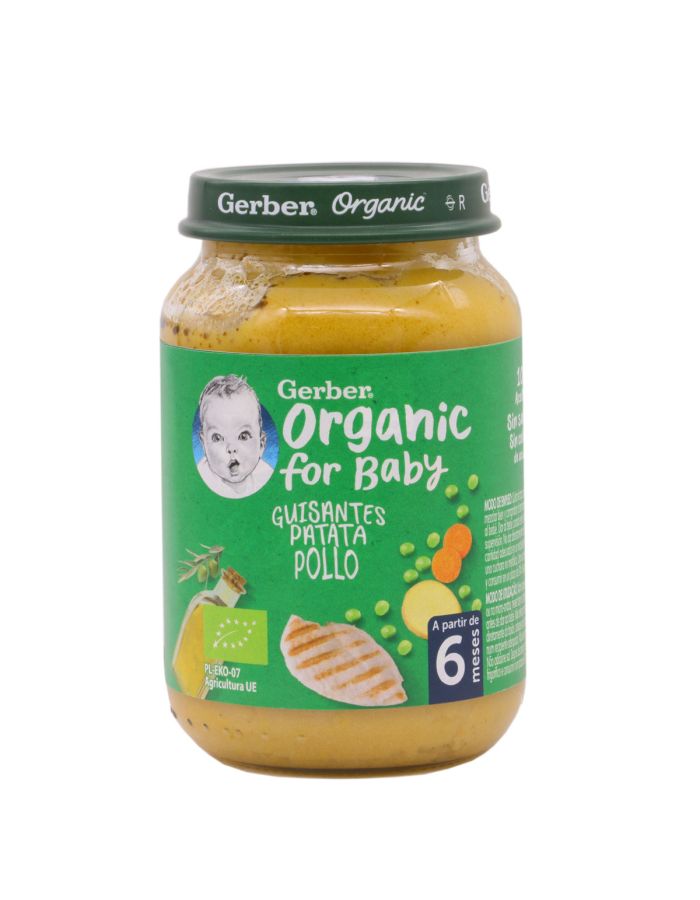 Gerber Organic Guisantes Patata y Pollo Tarro 190g                                                  