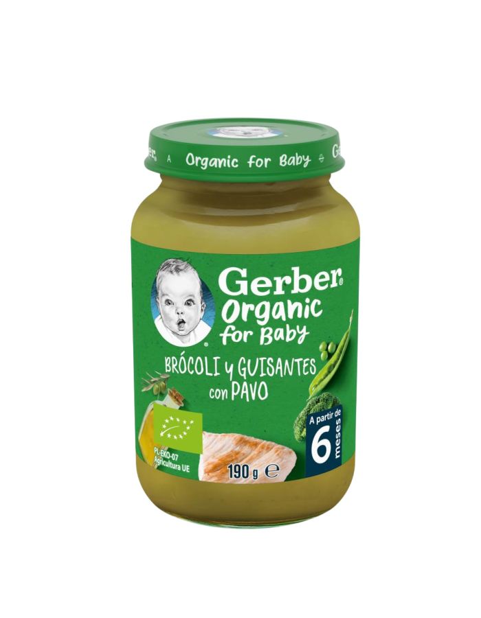Gerber Tarrito Brócoli y Guisantes con Pavo 190g