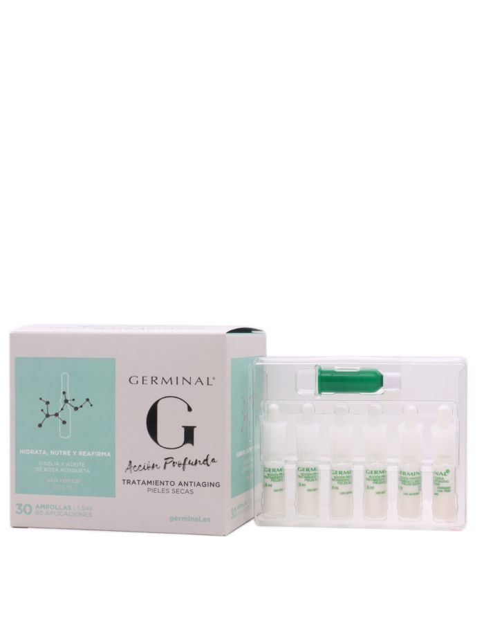 Germinal Acción Profunda Tratamiento AntiAging Pieles Secas 30 Ampollas