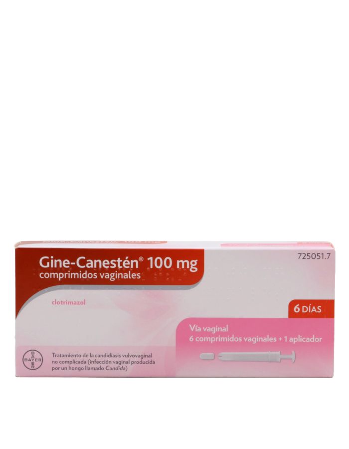 Gine Canesten 100mg 6 Comprimidos Vaginales