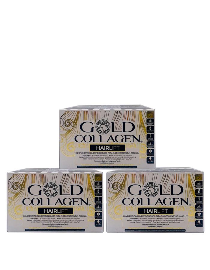 Gold Collagen HairLift 3 x 10 Frascos 50ml