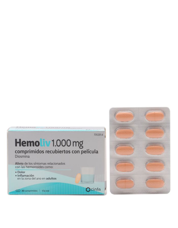 Hemoliv 1000mg 30 Comprimidos
