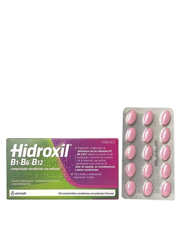 Hidroxil B1 B6 B12 30 Comprimidos Recubiertos