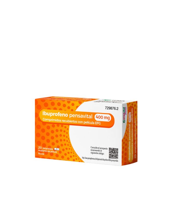 Ibuprofeno Pensavital 400mg 20 Comprimidos Recubiertos
