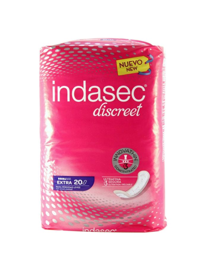 Indasec Discreet Extra 20 Compresas para Pérdidas de Orina