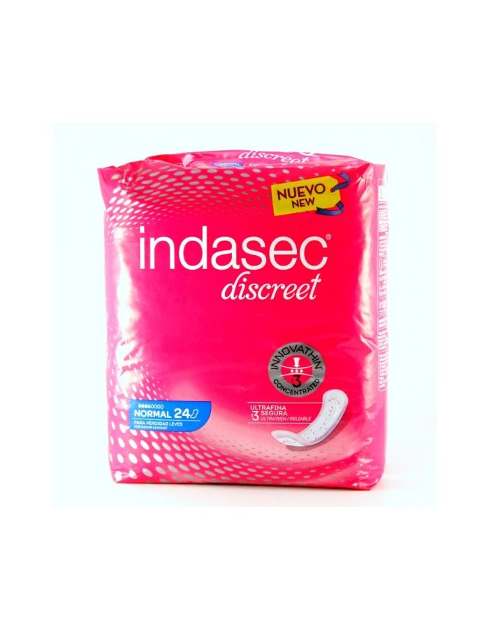 Indasec Discret Normal 24 Compresas para Pérdidas de Orina