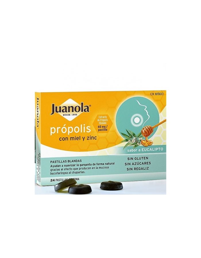Juanola Própolis con Miel y Zinc 24 Pastillas