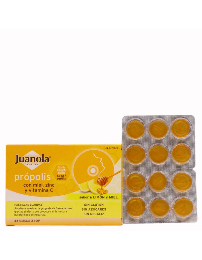 Juanola Própolis Limón y Miel 24 Pastllas Blandas-1         