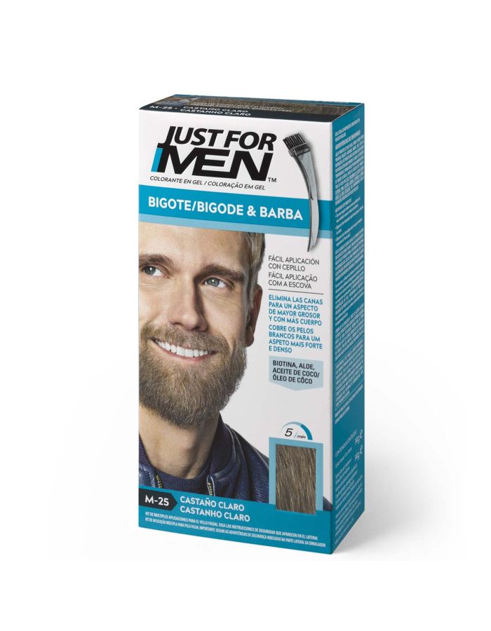 Just For Men Bigote y Barba Castaño Claro M-25