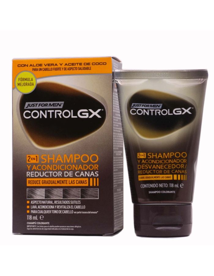 Just For Men Control GX Champú y Acondicionador Reductor de Canas 2 en 1 118ml
