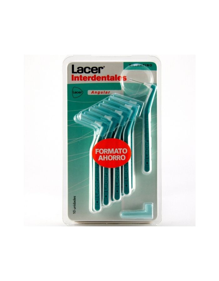 Lacer Interdentales Extrafino Angular 0,6mm 10 Cepillos Formato Ahorro