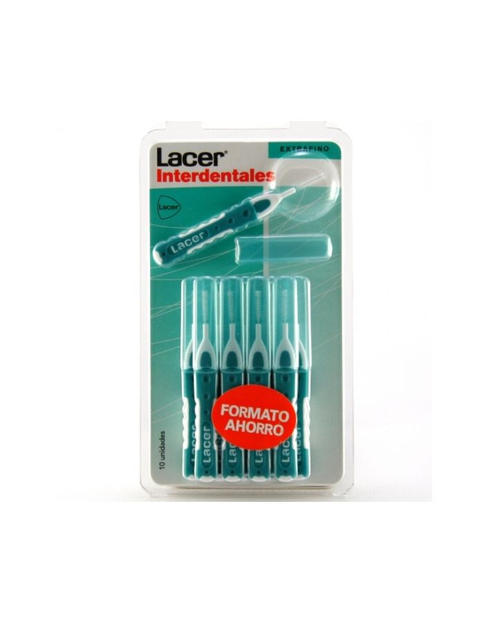 Lacer Interdentales Extrafino Recto 0,6mm 10 Cepillos Formato Ahorro