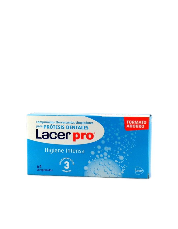Lacer Pro Limpiador de Prótesis Dentales 64 Comprimidos    