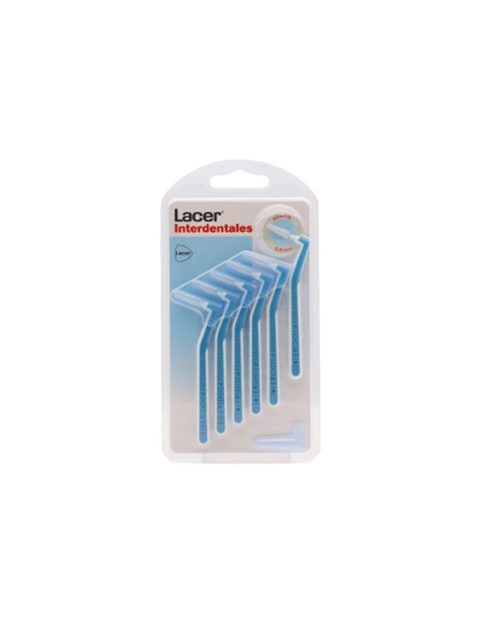 Lacer Interdentales Cónico Angular 0,8mm 6 Cepillos