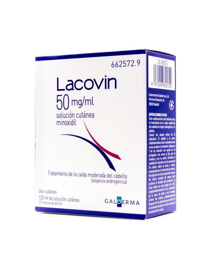 Lacovin 50mg/ml Solución Cutánea 2 Frascos 60ml    
