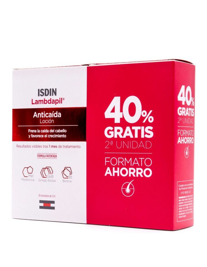 Lambdapil Anticaida Loción Isdin 40 Monodosis x 2 Duplo 40%Dto 2ªUd