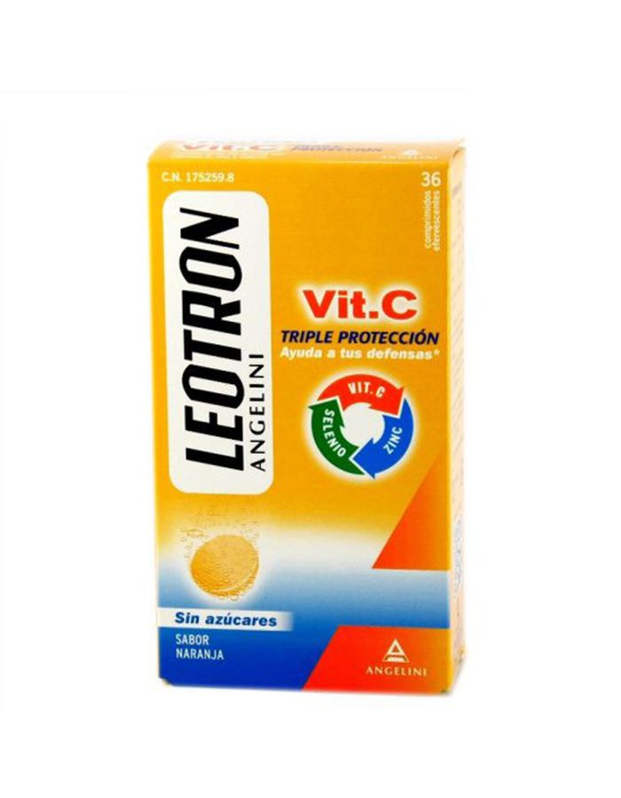 Leotron Vitamina C 36 Comprimidos Efervescentes Sabor Naranja