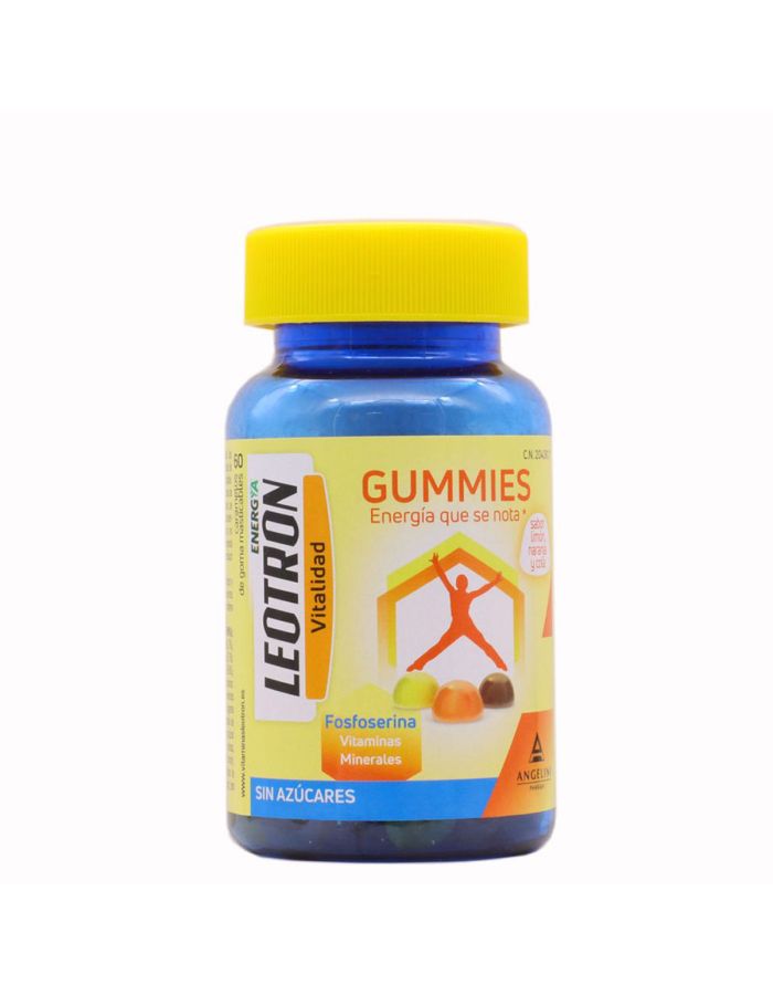 Leotron Gummies 60 Caramelos de Goma Masticables Sabor Limón Naranja y Cola Angelini