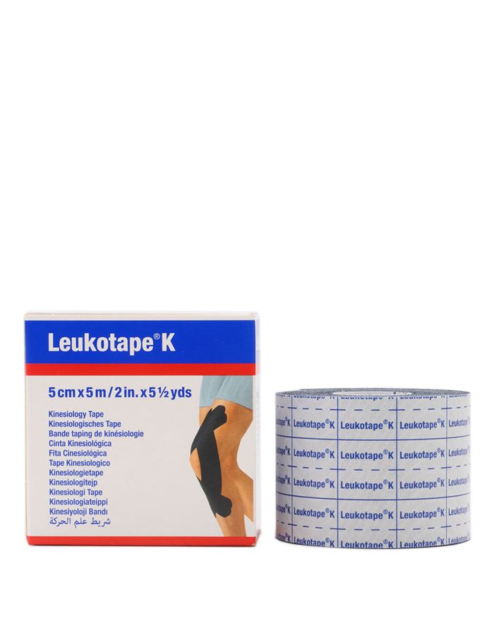 Leukotape K Cinta Kinesiológica Negra 5cm x 5m