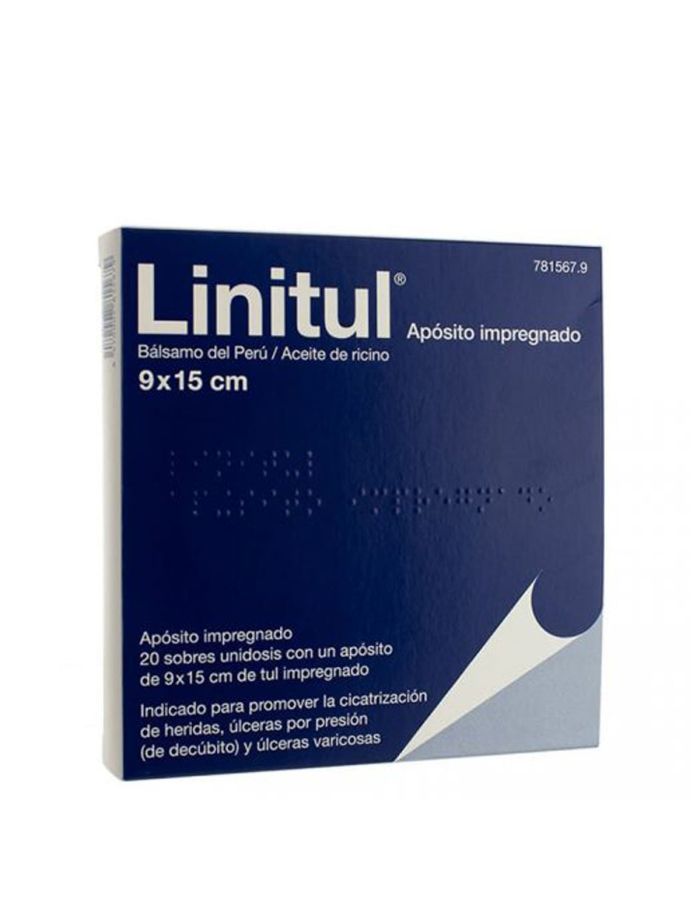Linitul Apósito Impregnado 20 Sobres Monodosis 9 x 15cm