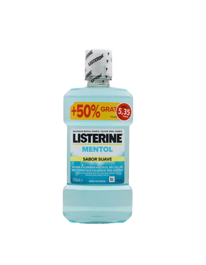 Listerine Mentol Sabor Suave 750ml