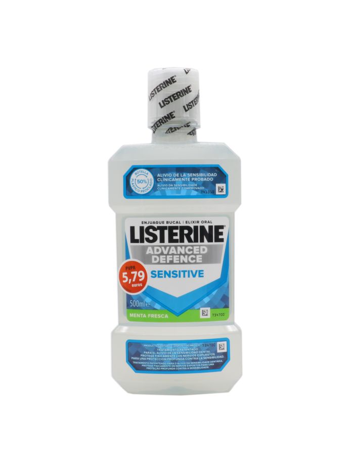 Listerine Sensitive Menta Fresca Enjuague Bucal 500ml