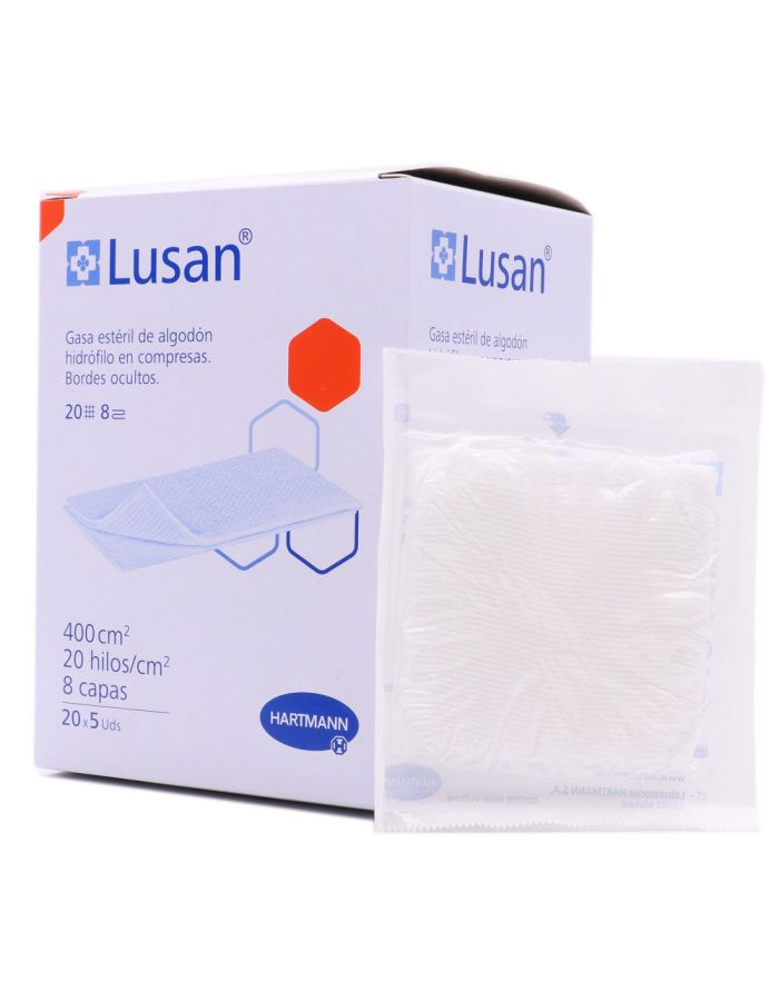 Gasa Estéril de Algodón Lusan 100 Gasas