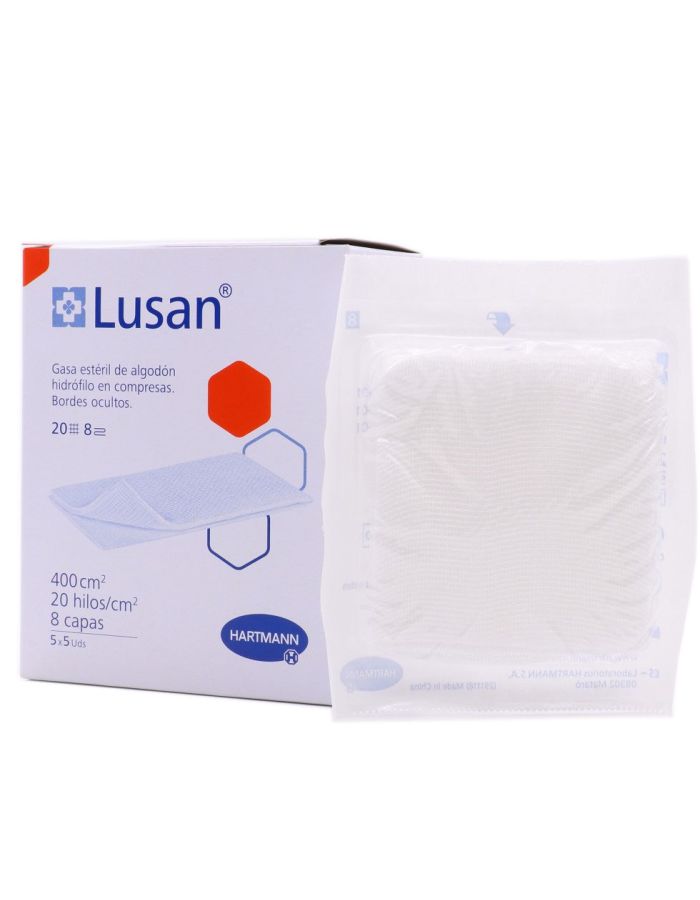 Gasa Estéril de Algodón Lusan 25 Gasas Hartmann