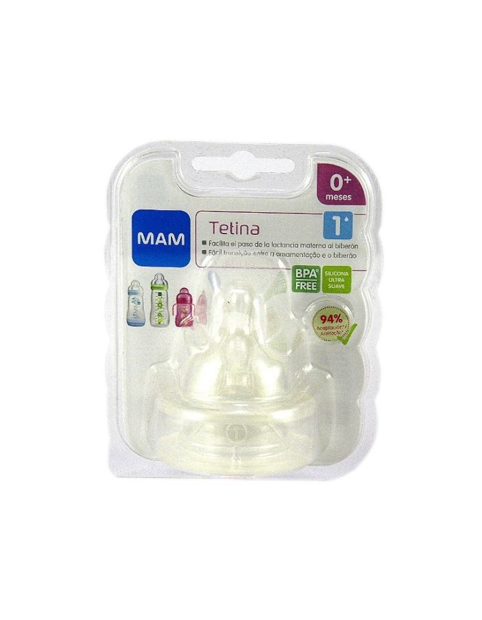 MAM Tetinas Silicona 0m+  Flujo1 2 uds