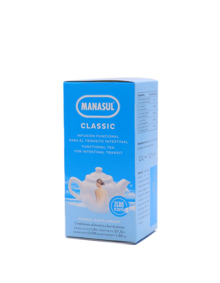 Manasul Classic Infusión Funcional Para el Tránsito Intestinal 25 Bolsitas