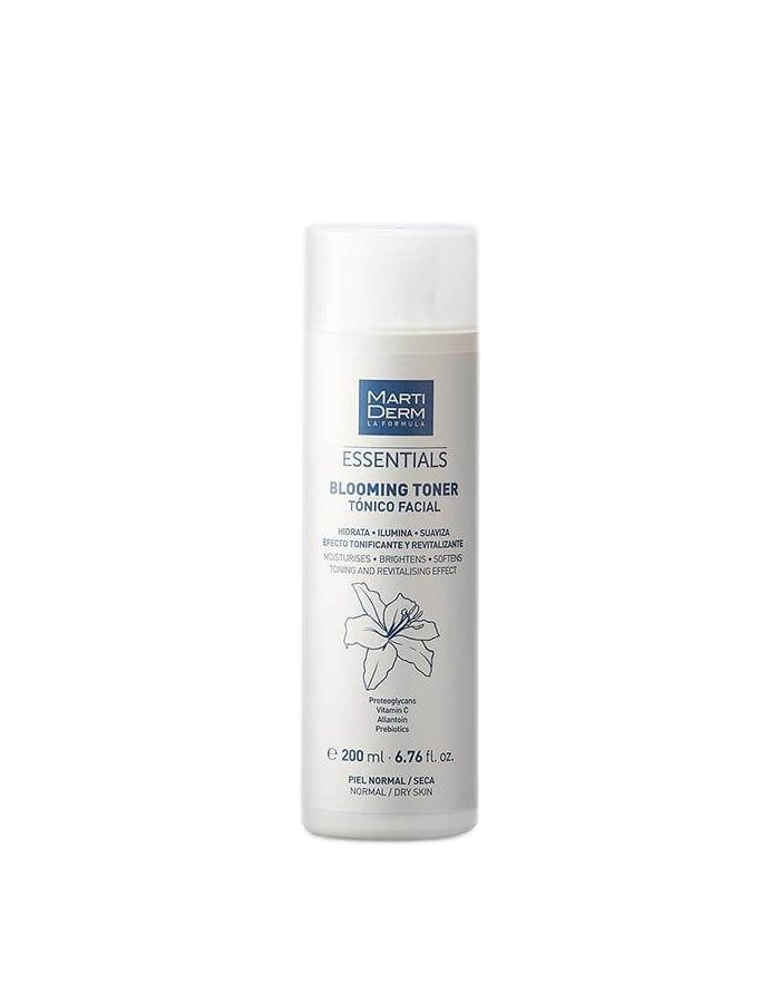 MartiDerm Blooming Toner Tónico Facial Piel Normal Seca Essentials 200ml