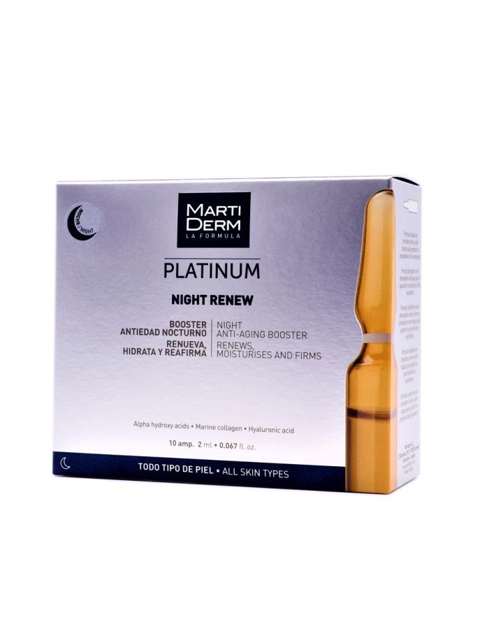 MartiDerm Platinum Night Renew 10 Ampollas