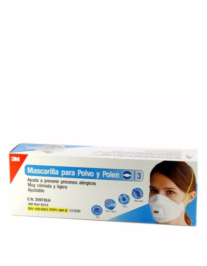 Mascarilla Protección Polen y Polvo 3 Mascarillas 3M