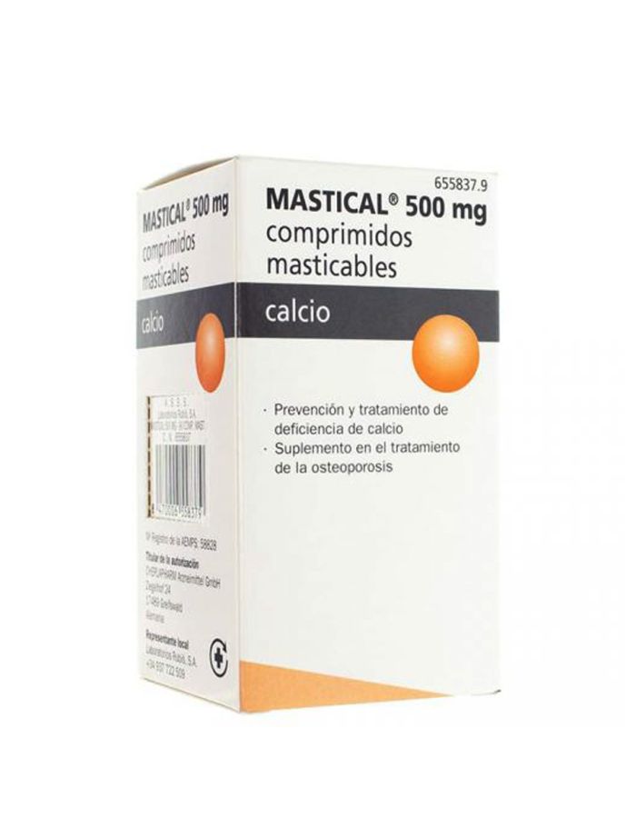 Mastical 500mg 90 Comprimidos Masticables