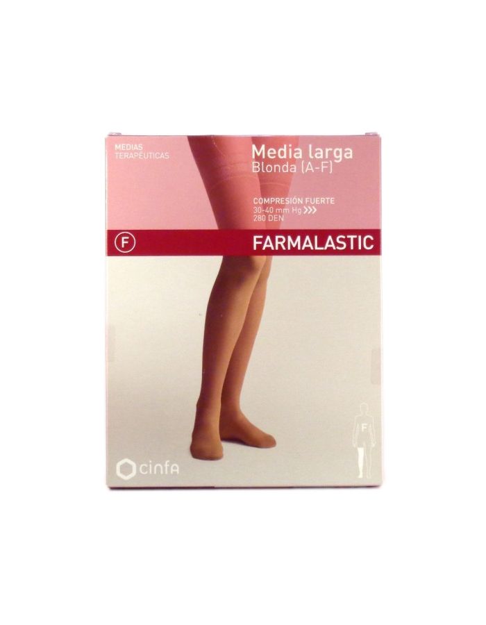 Farmalastic Media Larga E Blonda Compresión Fuerte Beige 1Ud