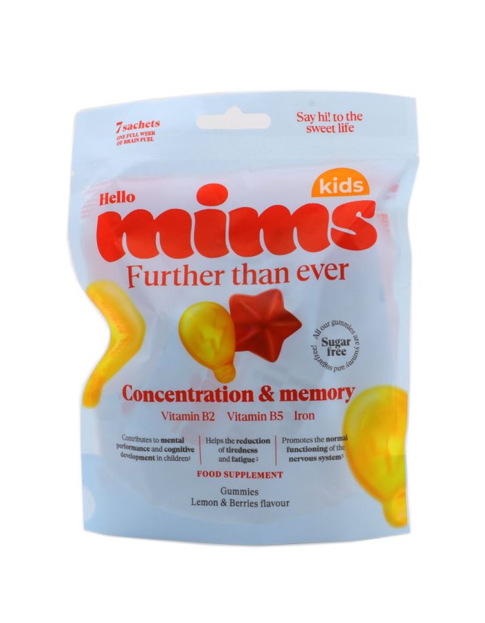 Mims Concentración y Memoria Kids 35 Gominolas 7 Días Pack
