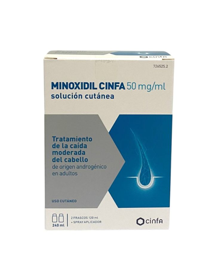 Minoxidil Cinfa 50mg/ml 2 Frascos x 120ml