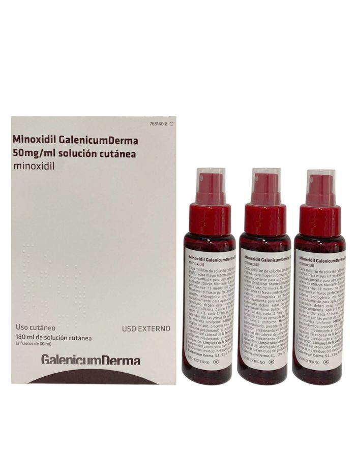 Minoxidil GalenicumDerma 50 mg/ml 3 Frascos x 60ml