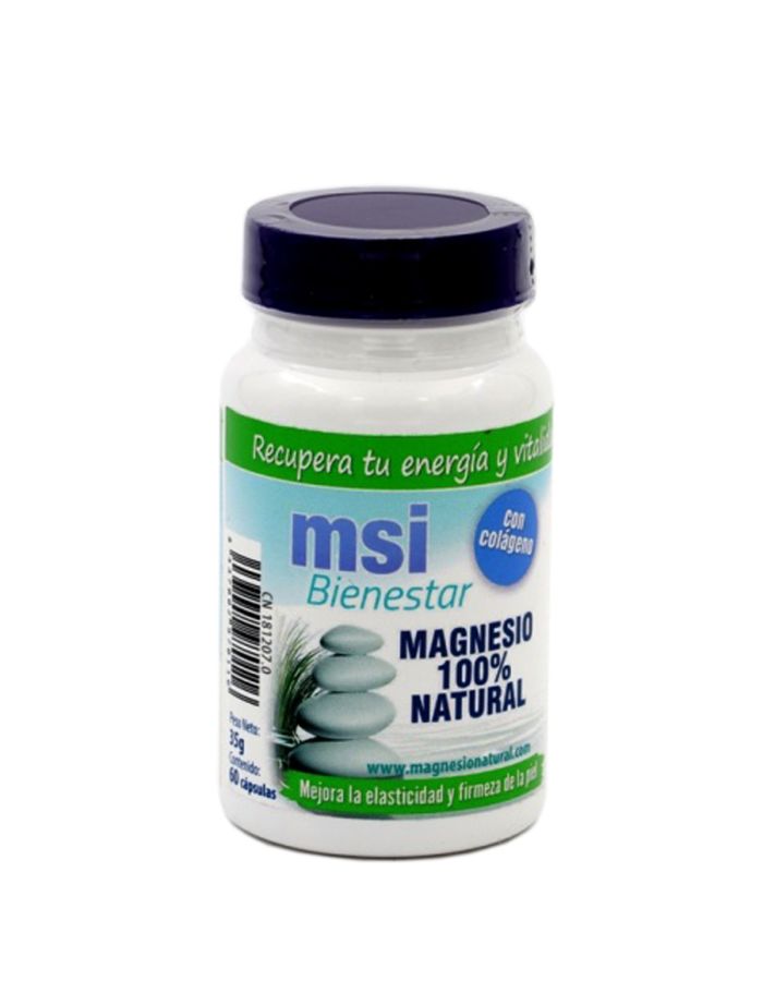 MSI Bienestar Magnesio Natural con Colágeno 60 Cápsulas