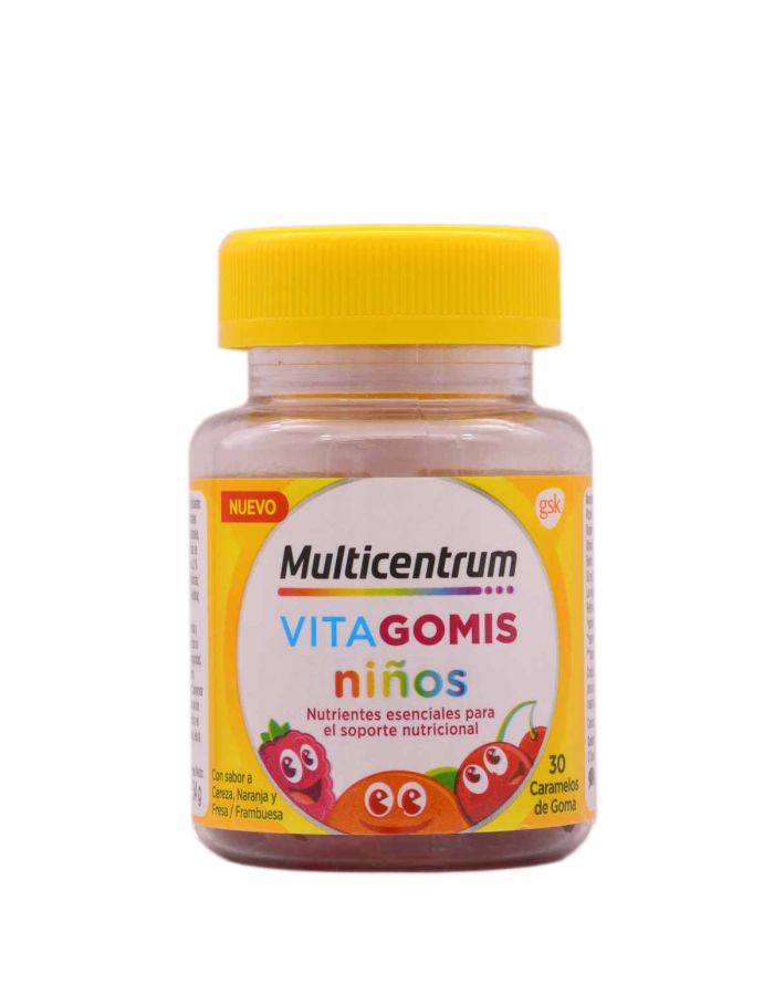 Multicentrum VitaGomis Niños 30 Gominolas con Sabor a Cereza Naranja y Fresa