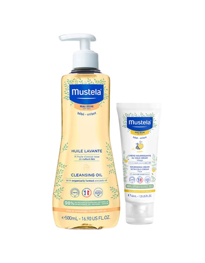 Mustela Aceite de Baño 500ml + Crema Nutritiva 40ml Pack