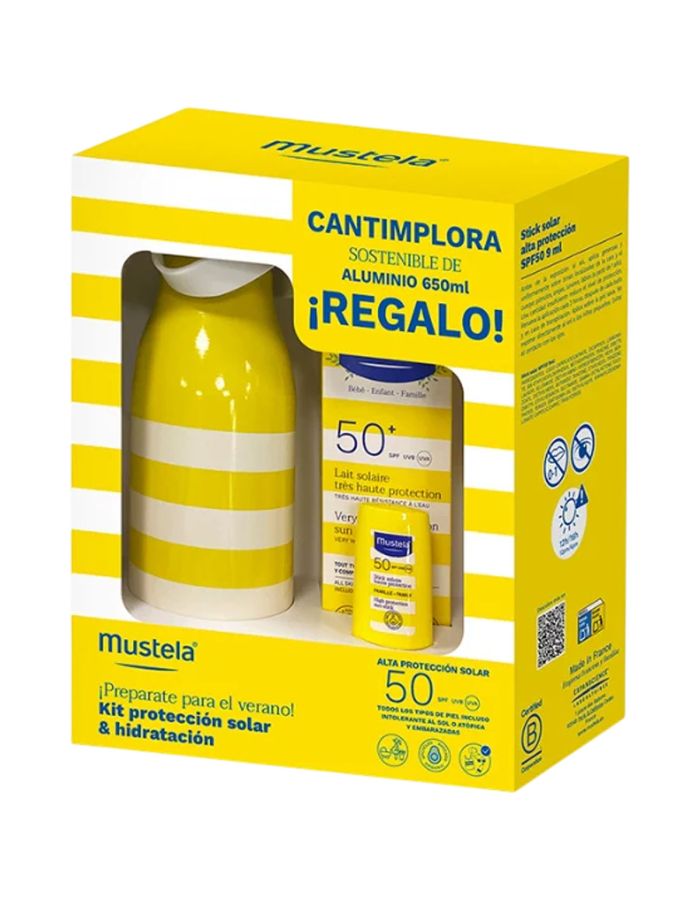 Mustela Pack Solar Leche 100ml + Stick + Cantimplora de Regalo
