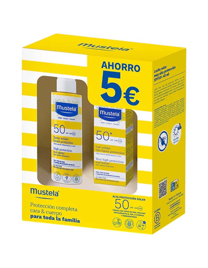 Mustela Pack Solar Spray 200ml + Leche 40ml SPF50