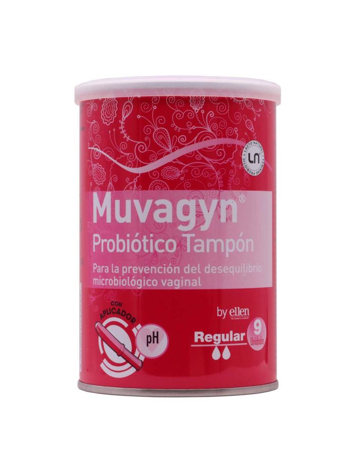 Muvagyn Probiótico Tampon Regular 9 Tampones