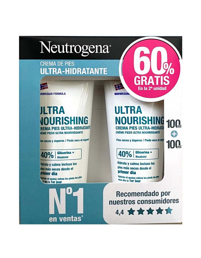 Neutrogena Crema de Pies Ultra Hidratante 100ml x 2 Duplo