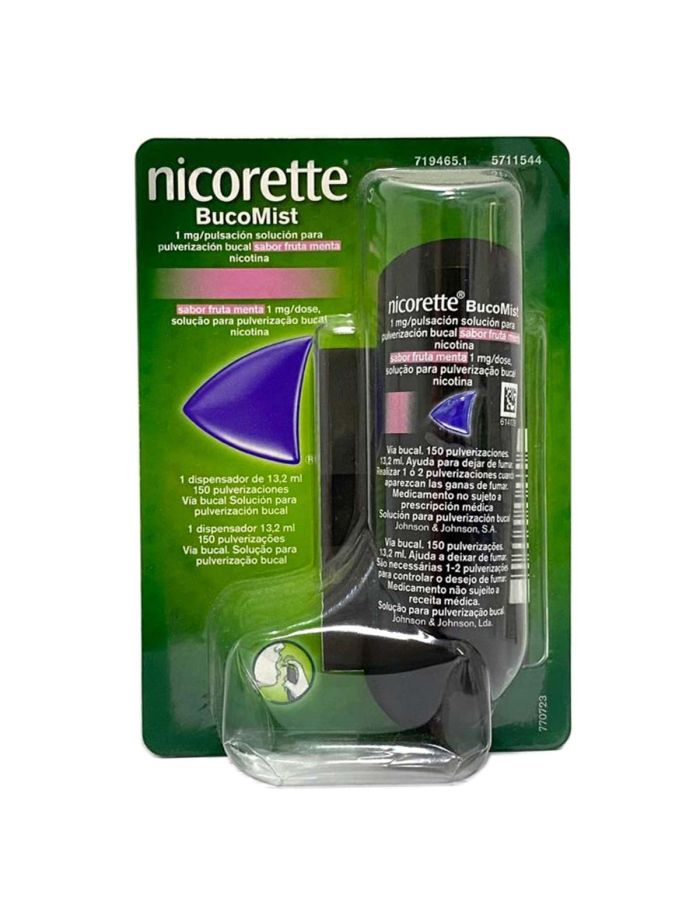 Nicorette BucoMist Spray 150 Pulverizaciones Sabor Fruta Menta