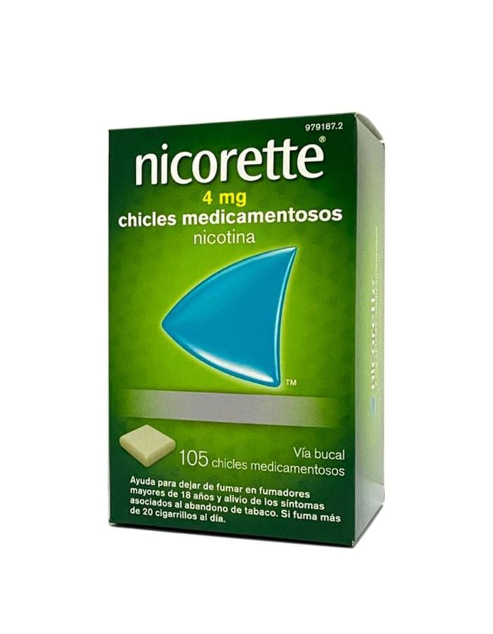 Nicorette 4 mg 105 Chicles Medicamentosos Nicotina